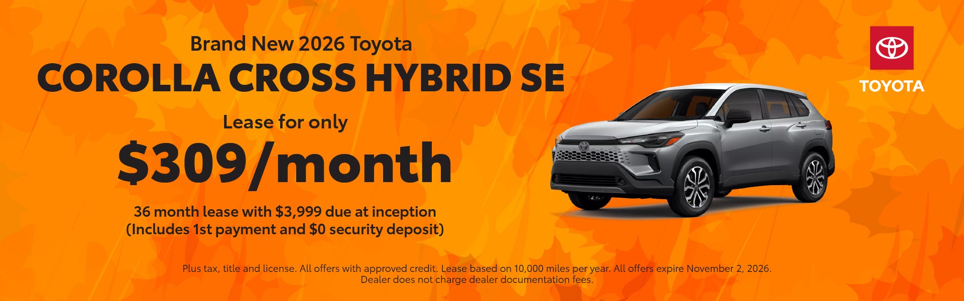 Brand New 2026 Toyota Corolla Cross Hybrid SE