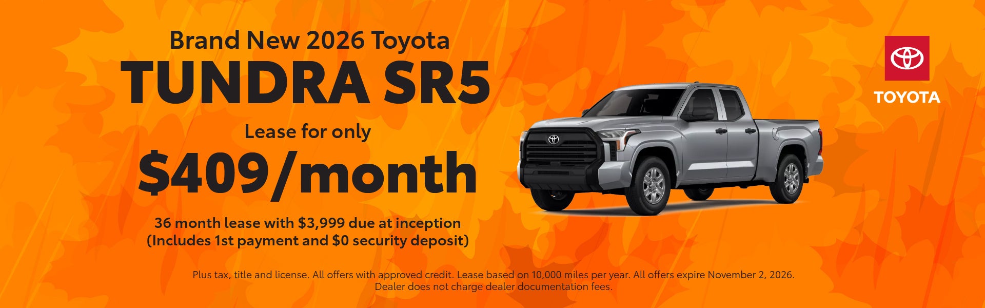 Brand New 2026 Toyota Tundra SR5