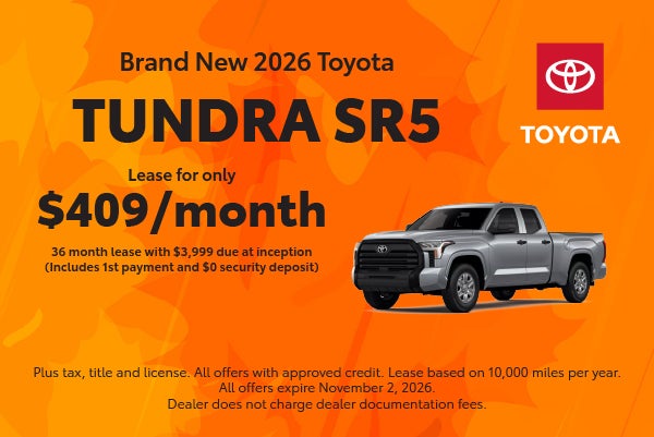 Brand New 2026 Toyota Tundra SR5