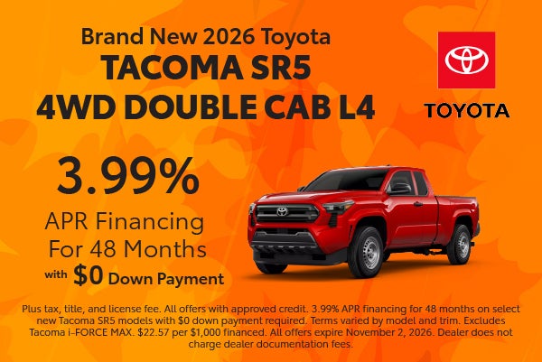 Brand New 2026 Toyota Tacoma SR5