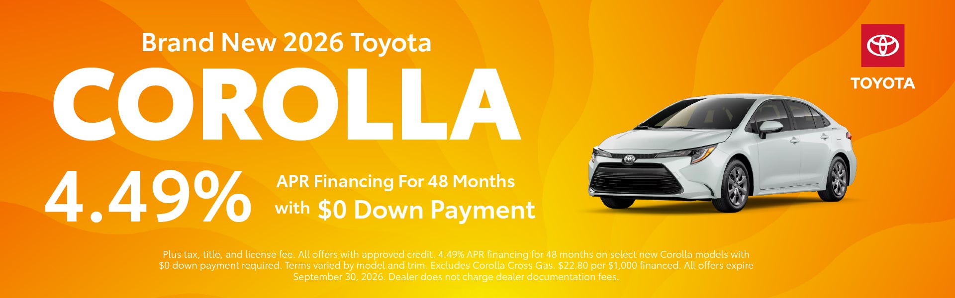 Brand New 2027 Toyota Corolla