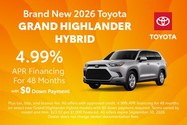 Brand New 2026 Toyota Grand Highlander Hybrid