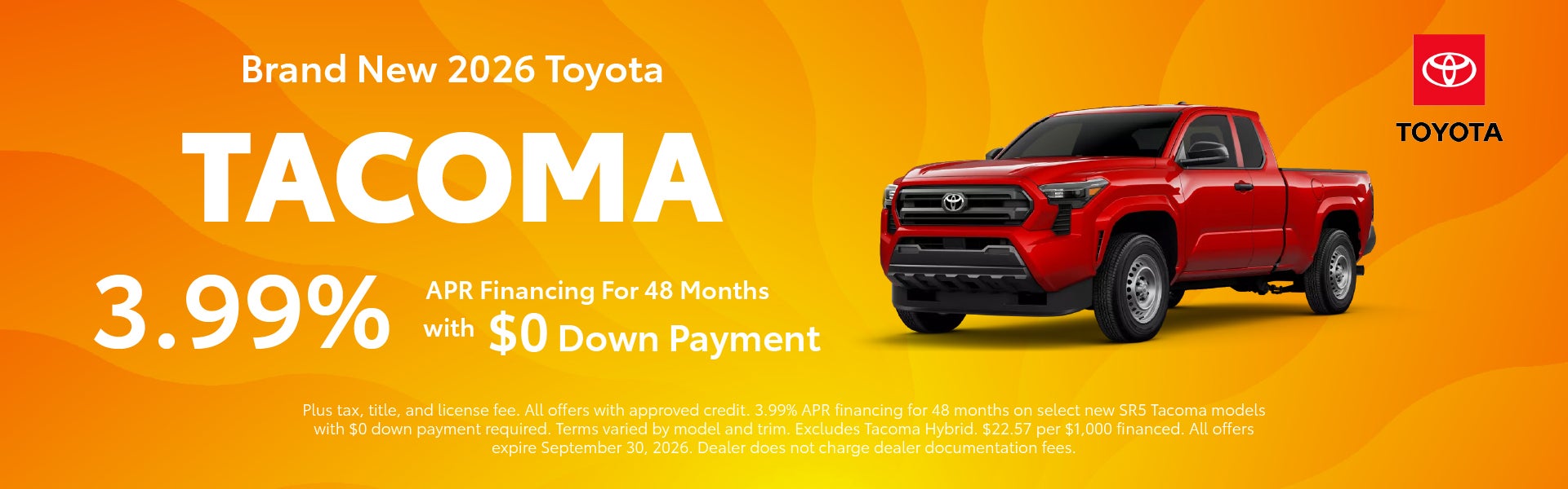 Brand New 2026 Toyota Tacoma