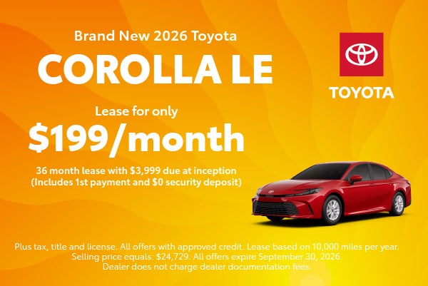 Brand New 2026 Toyota Corolla LE