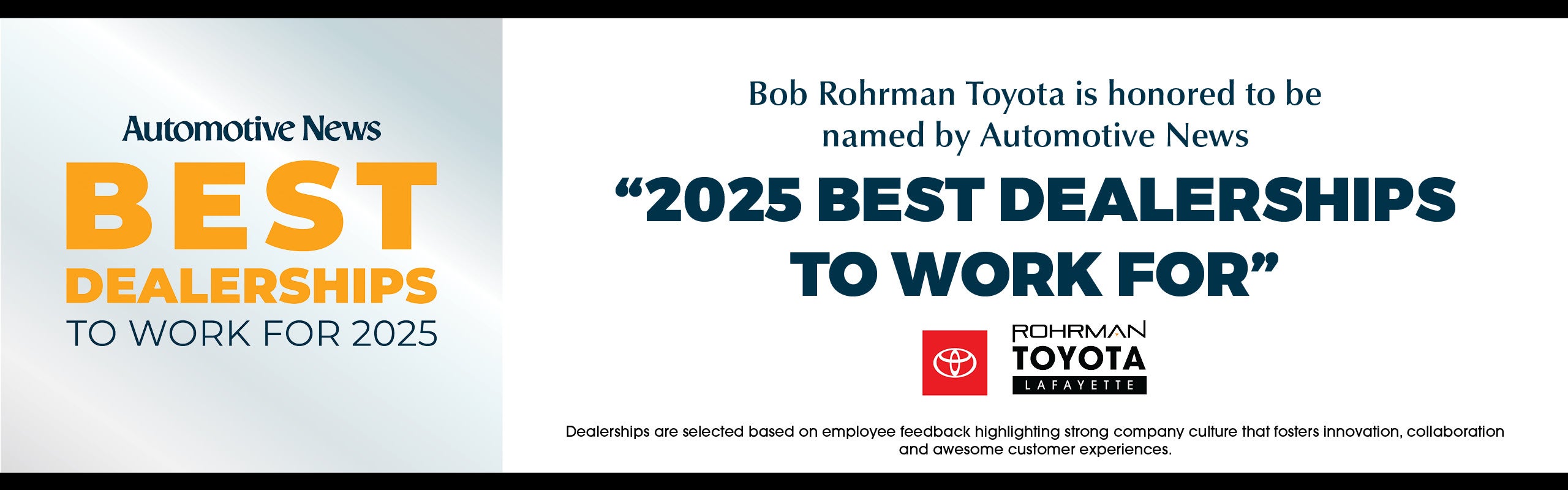 2025 BEST DEALERSHIPS TO WORK FOR